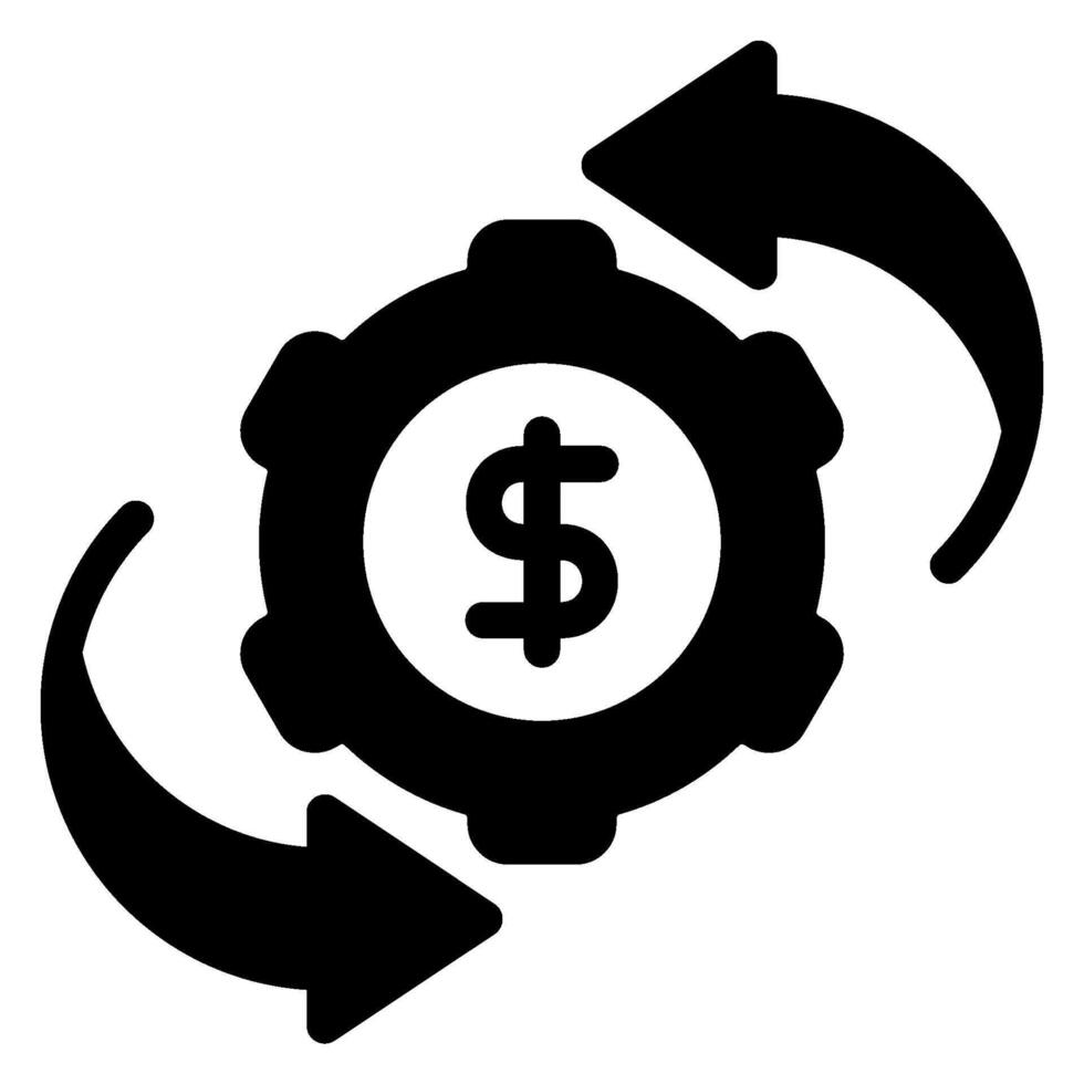 digital asset management glyph icon vector
