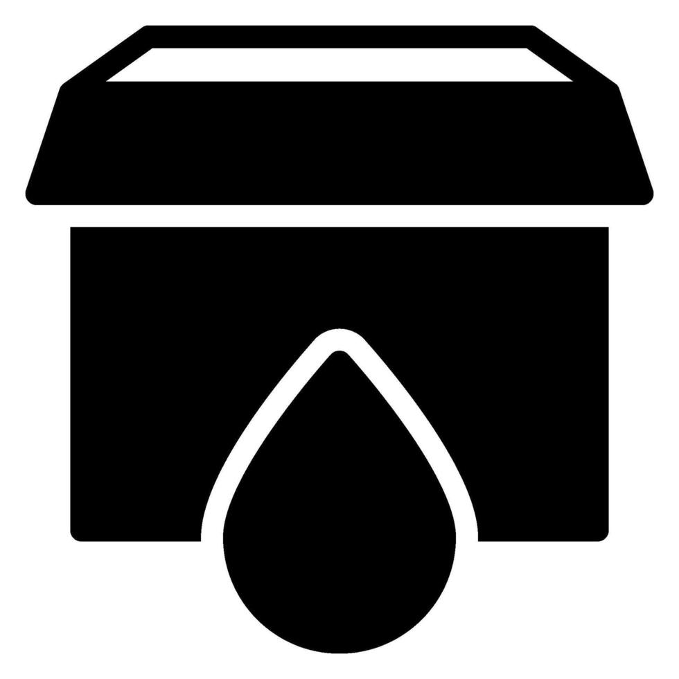 water glyph icon vector