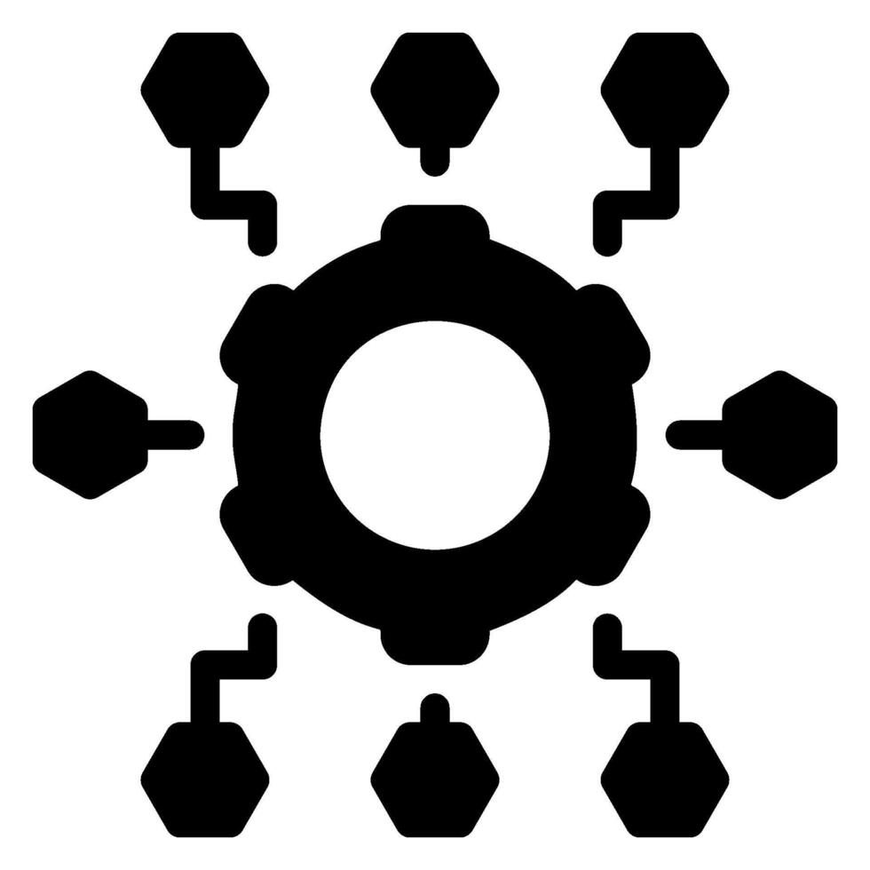 management glyph icon vector