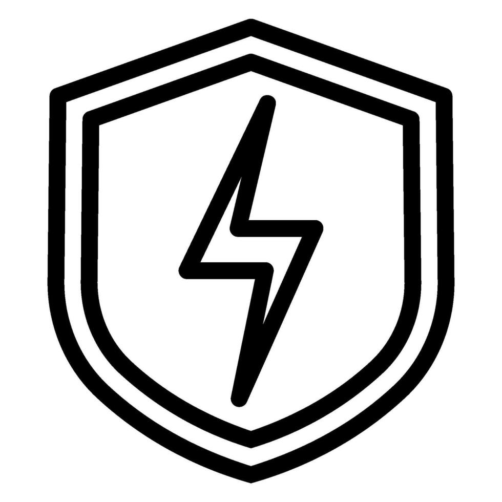 shield line icon vector