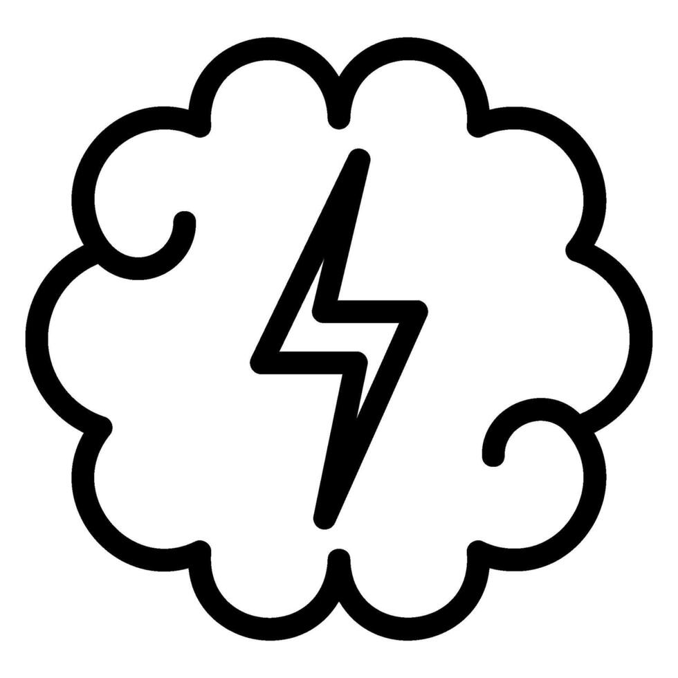 brain line icon vector