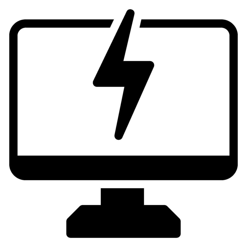 computer glyph icon vector