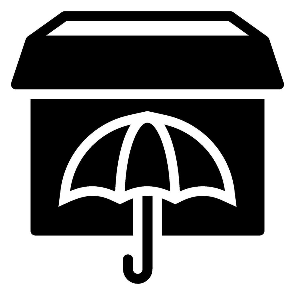 keep dry glyph icon vector