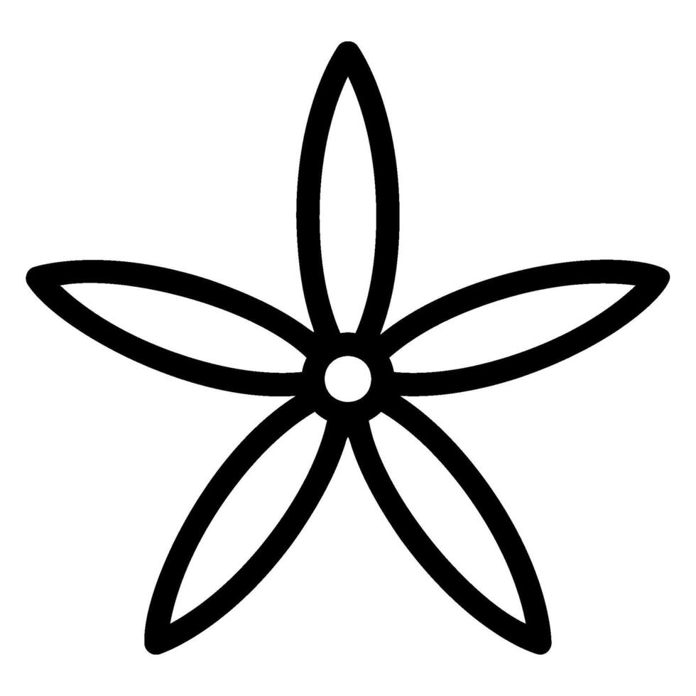 Pentas line icon vector