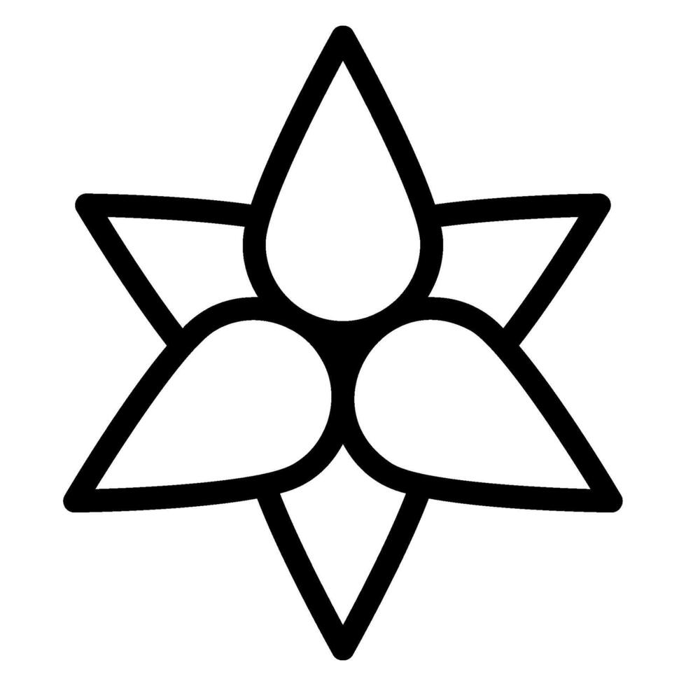lily line icon vector