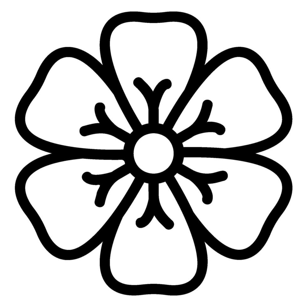 geranium line icon vector