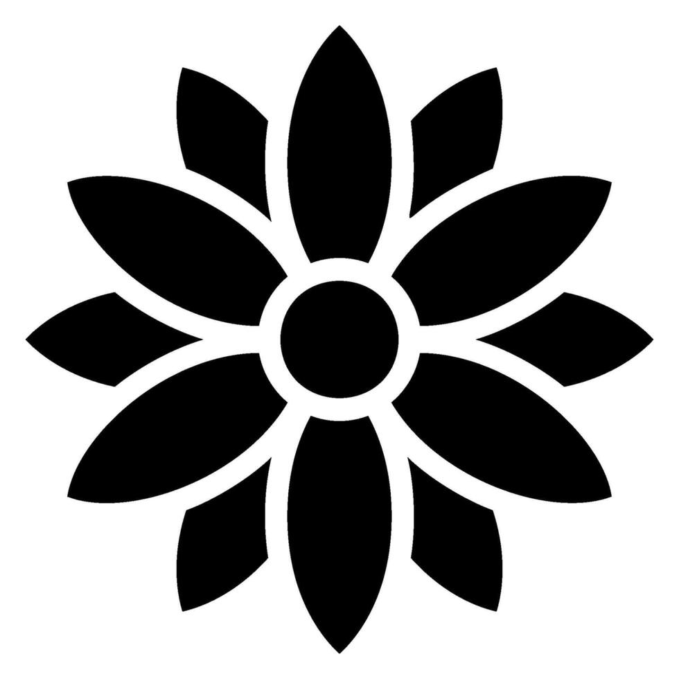dahlia glyph icon vector