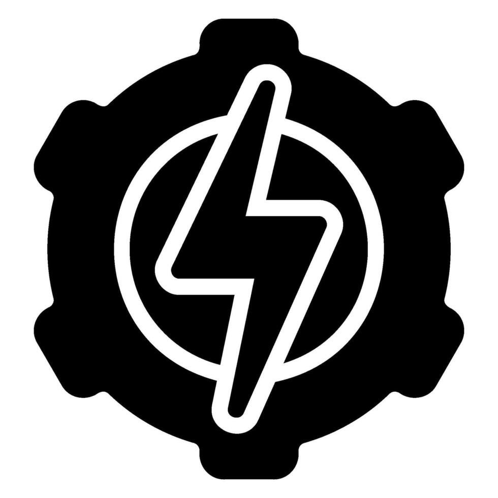 gear glyph icon vector