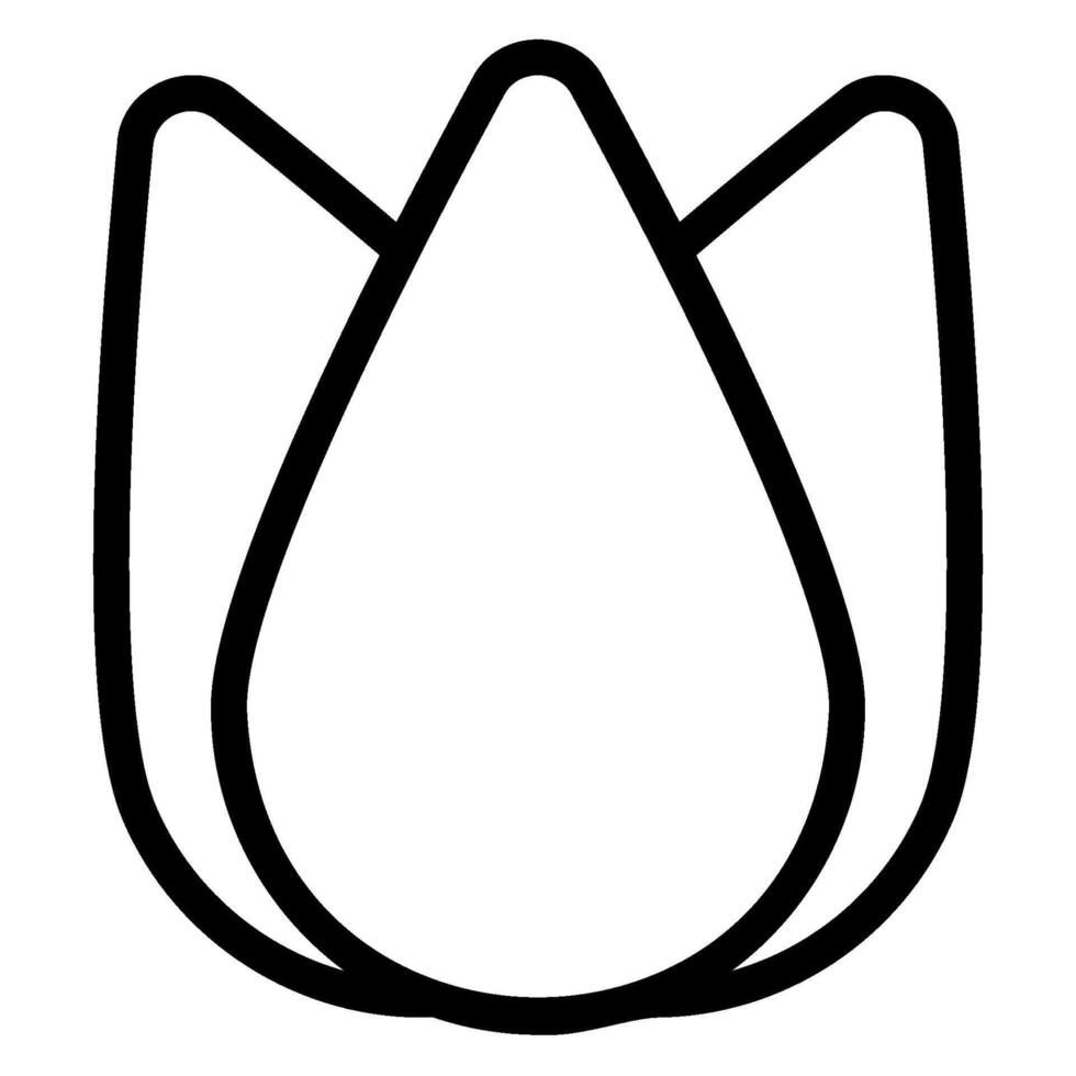 tulip line icon vector