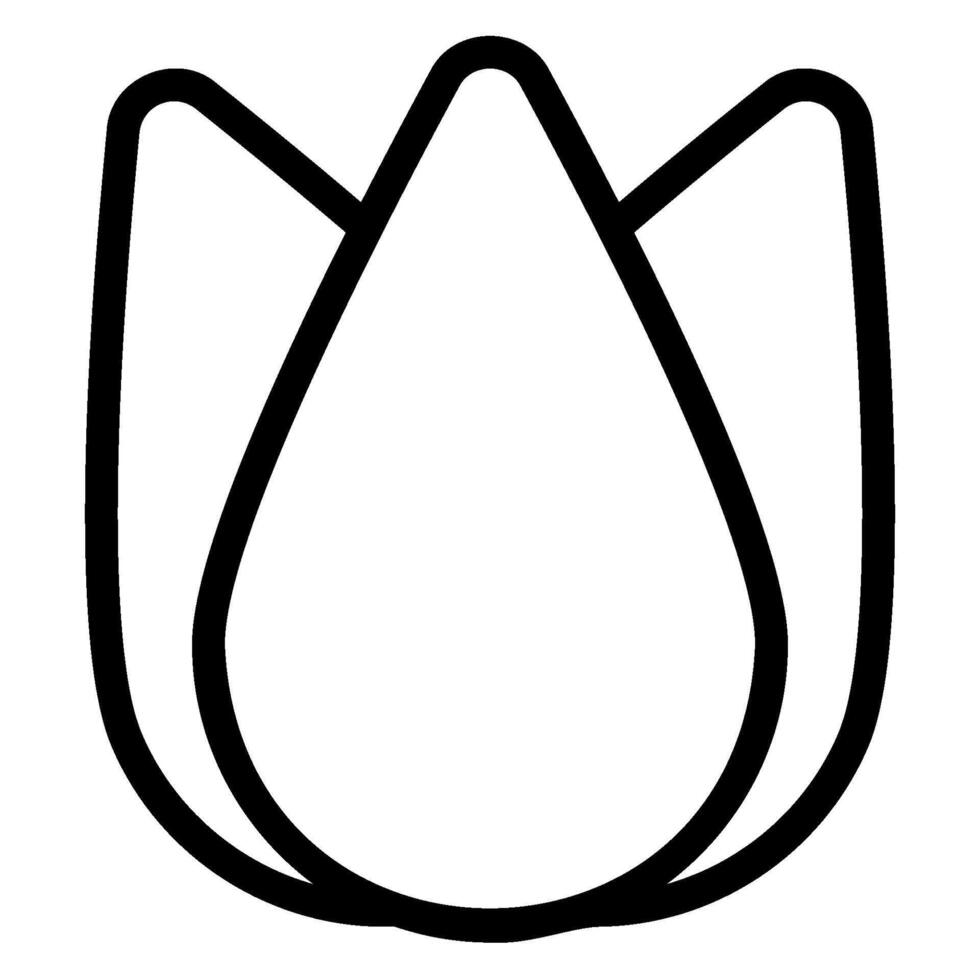 tulip line icon vector