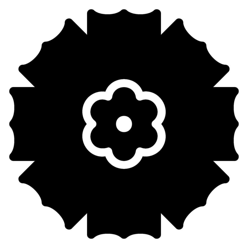 Dianthus glyph icon vector