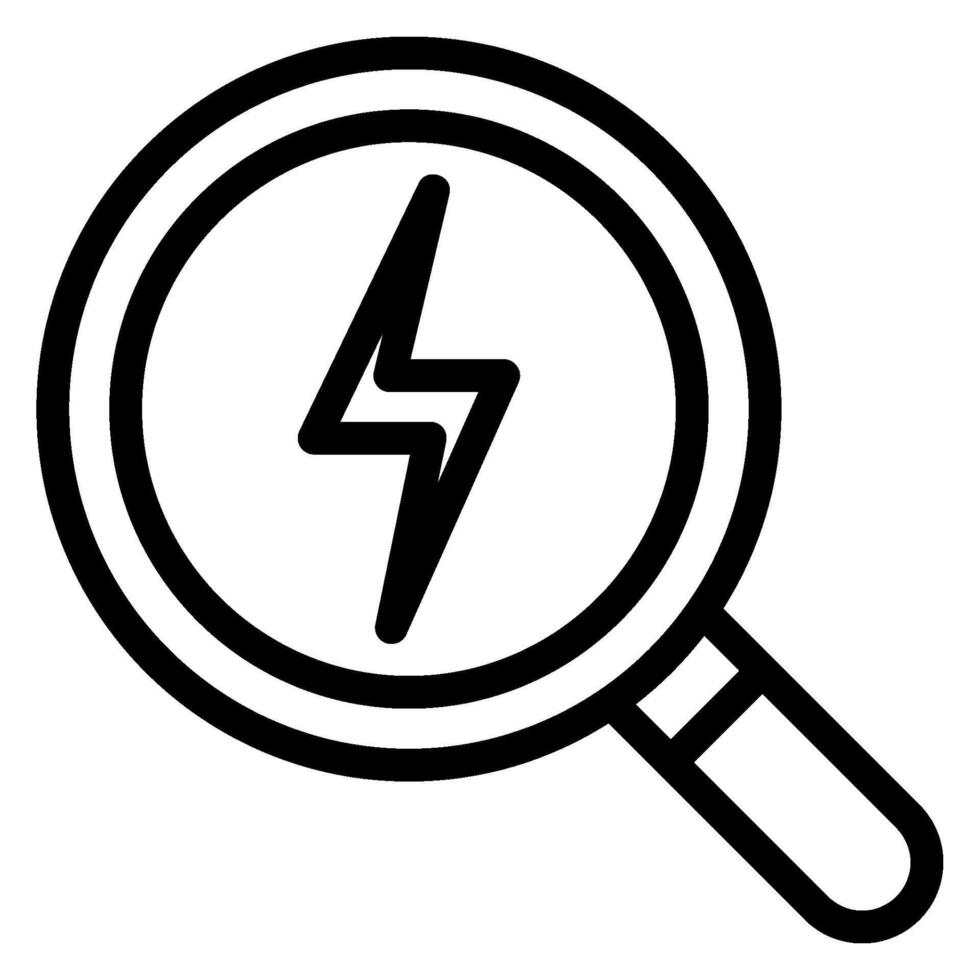 magnifying glass line icon vector