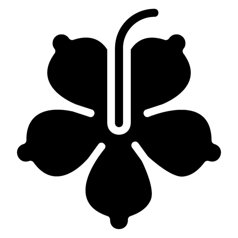 hibiscus glyph icon vector