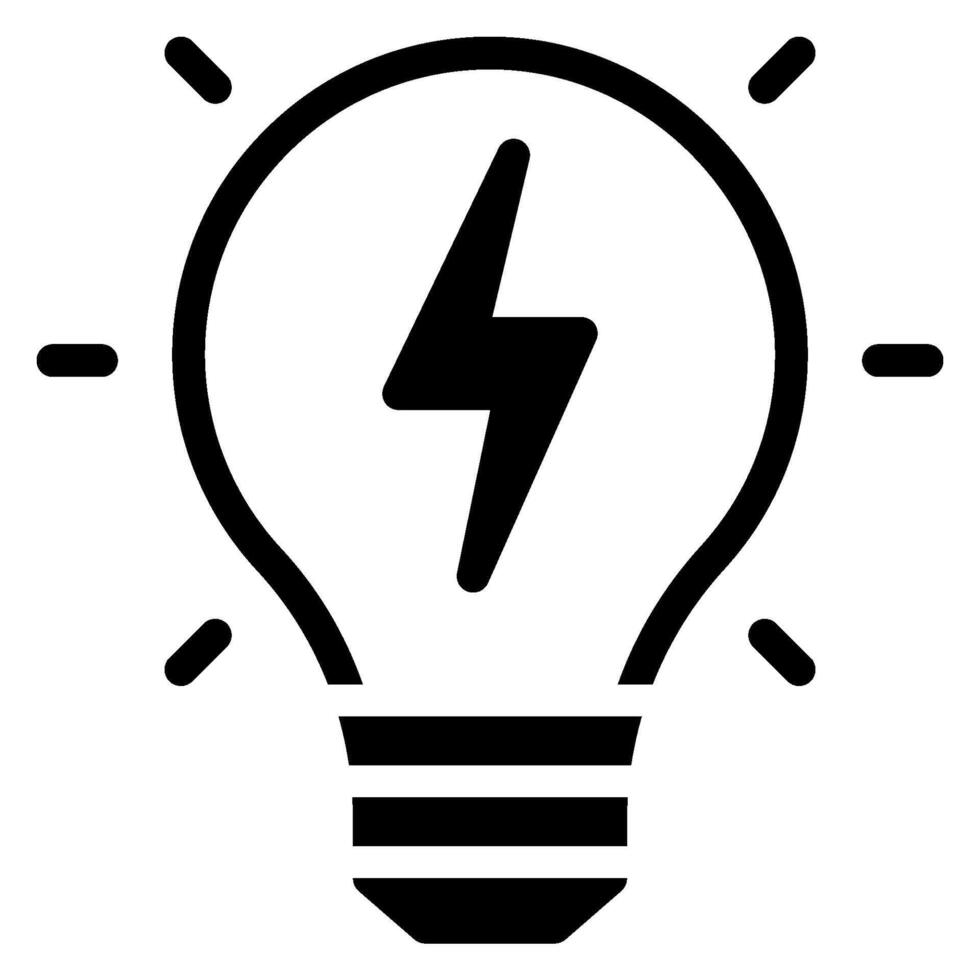 lighbulb glyph icon vector