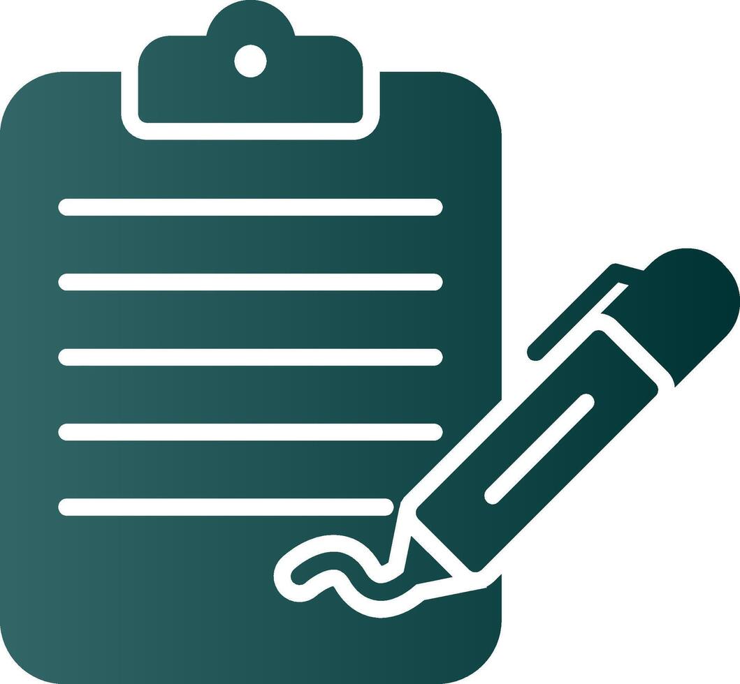 Check List Glyph Gradient Icon vector
