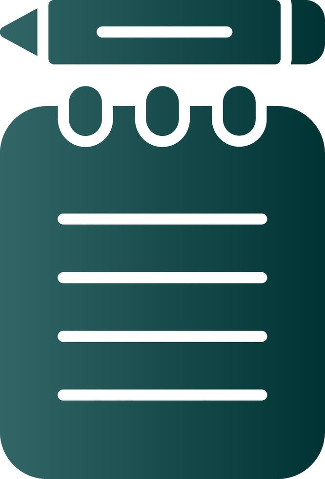Notepad Glyph Gradient Icon vector