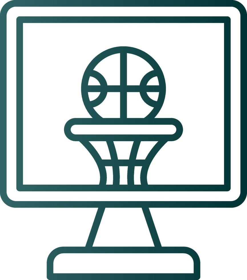 Basketball Line Gradient Icon vector