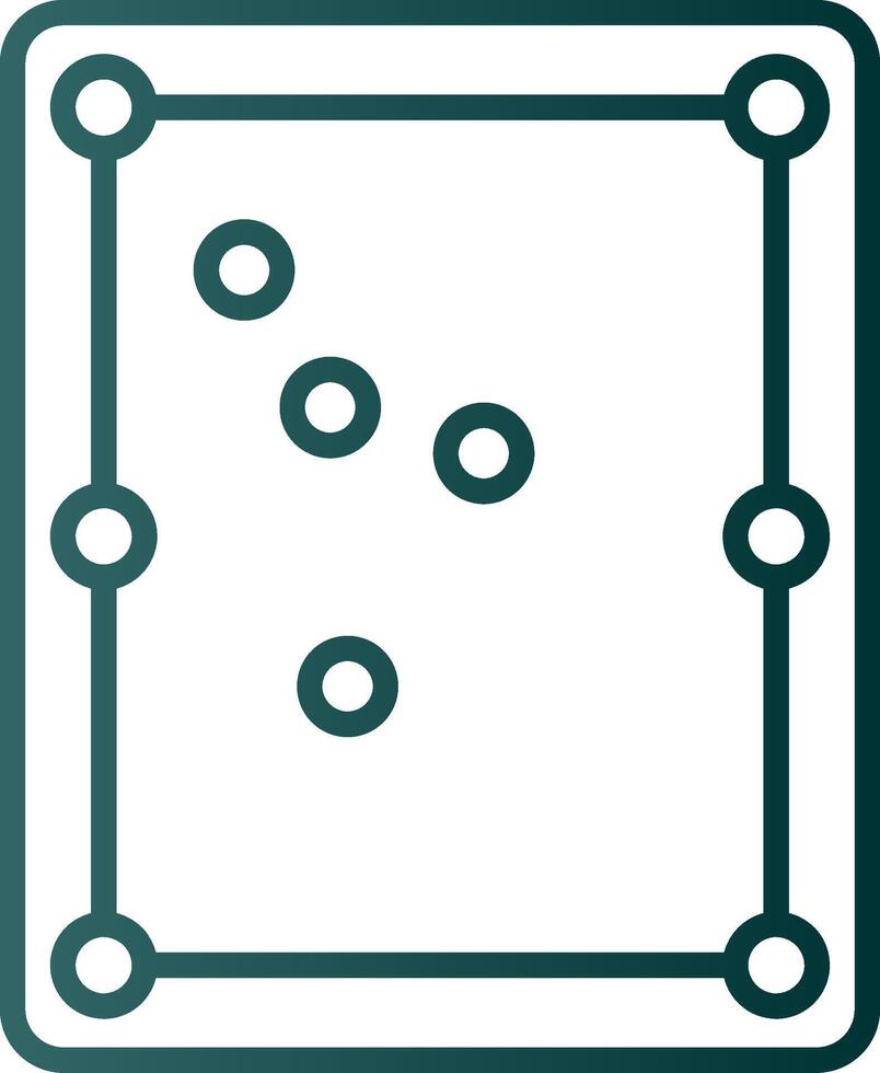 Pool Table Line Gradient Icon vector