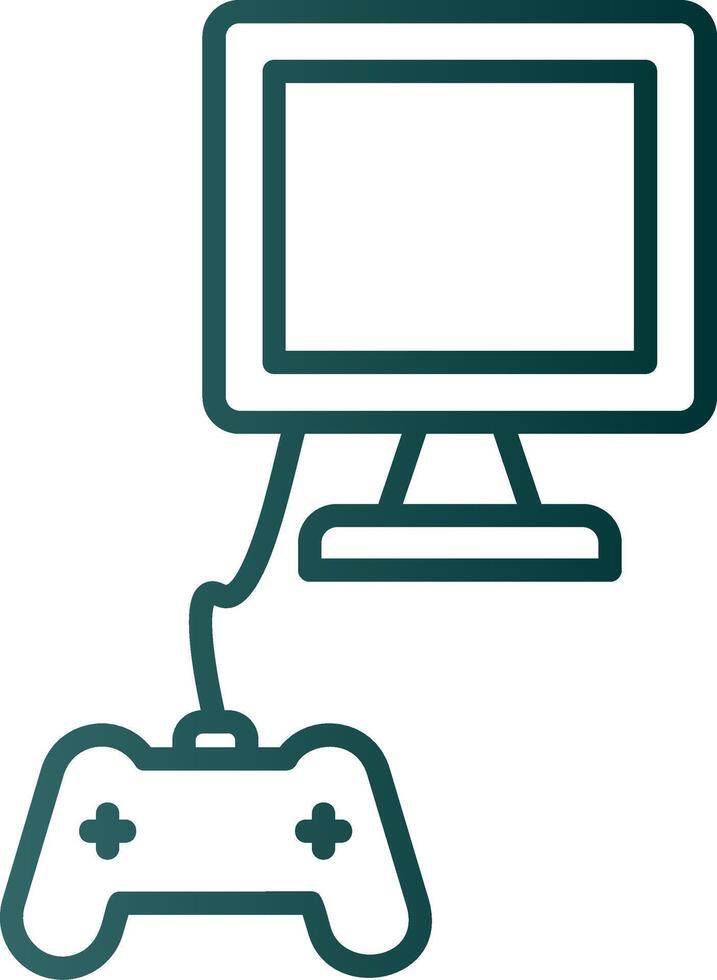 Monitor Line Gradient Icon vector