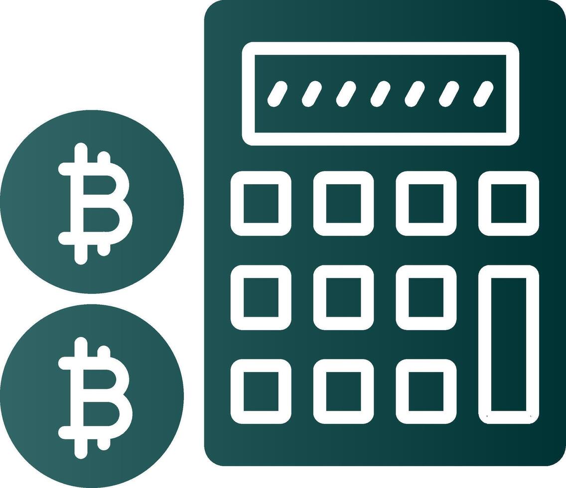 Calculator Calculator Glyph Gradient Icon vector
