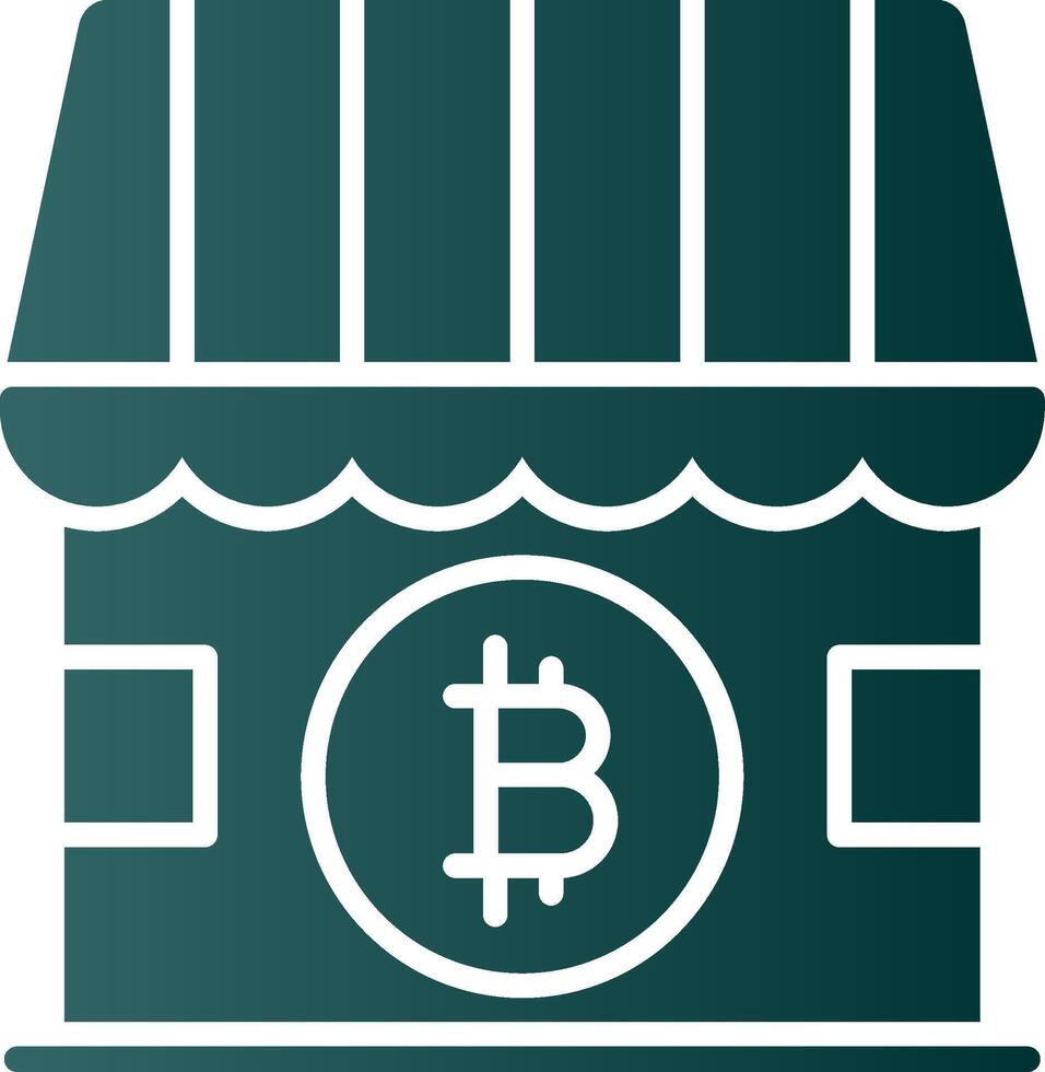 Shop Shop Glyph Gradient Icon vector
