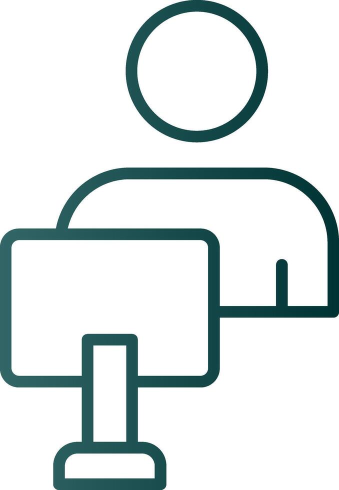 Gamer Line Gradient Icon vector