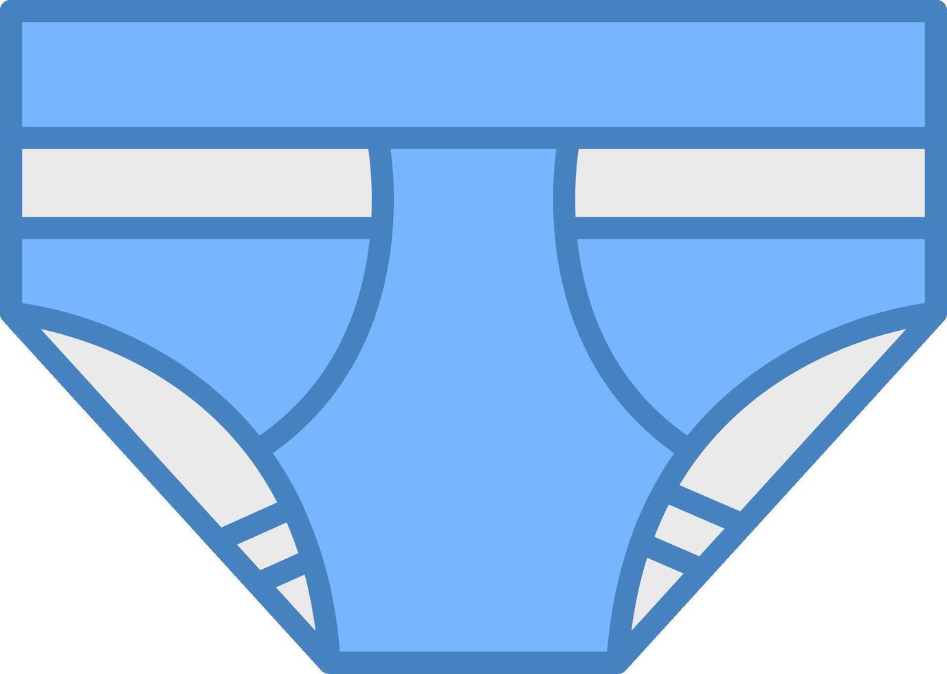 Underwear Line Filled Blue Icon vector