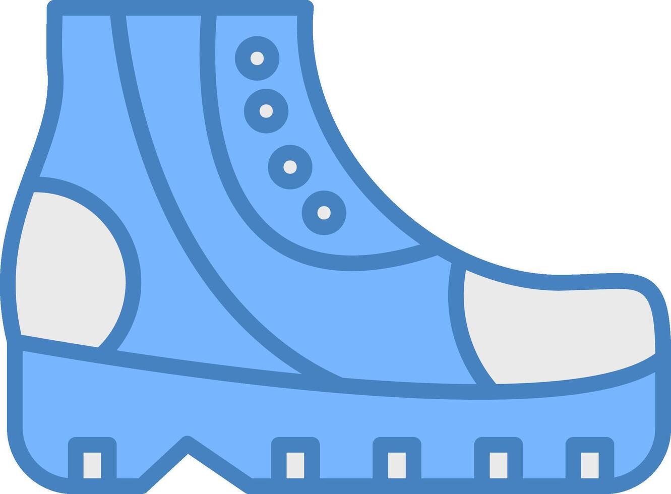 Shoes Line Filled Blue Icon vector