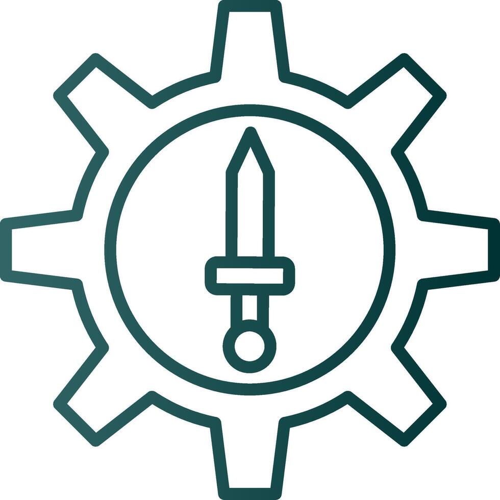 Attack Line Gradient Icon vector