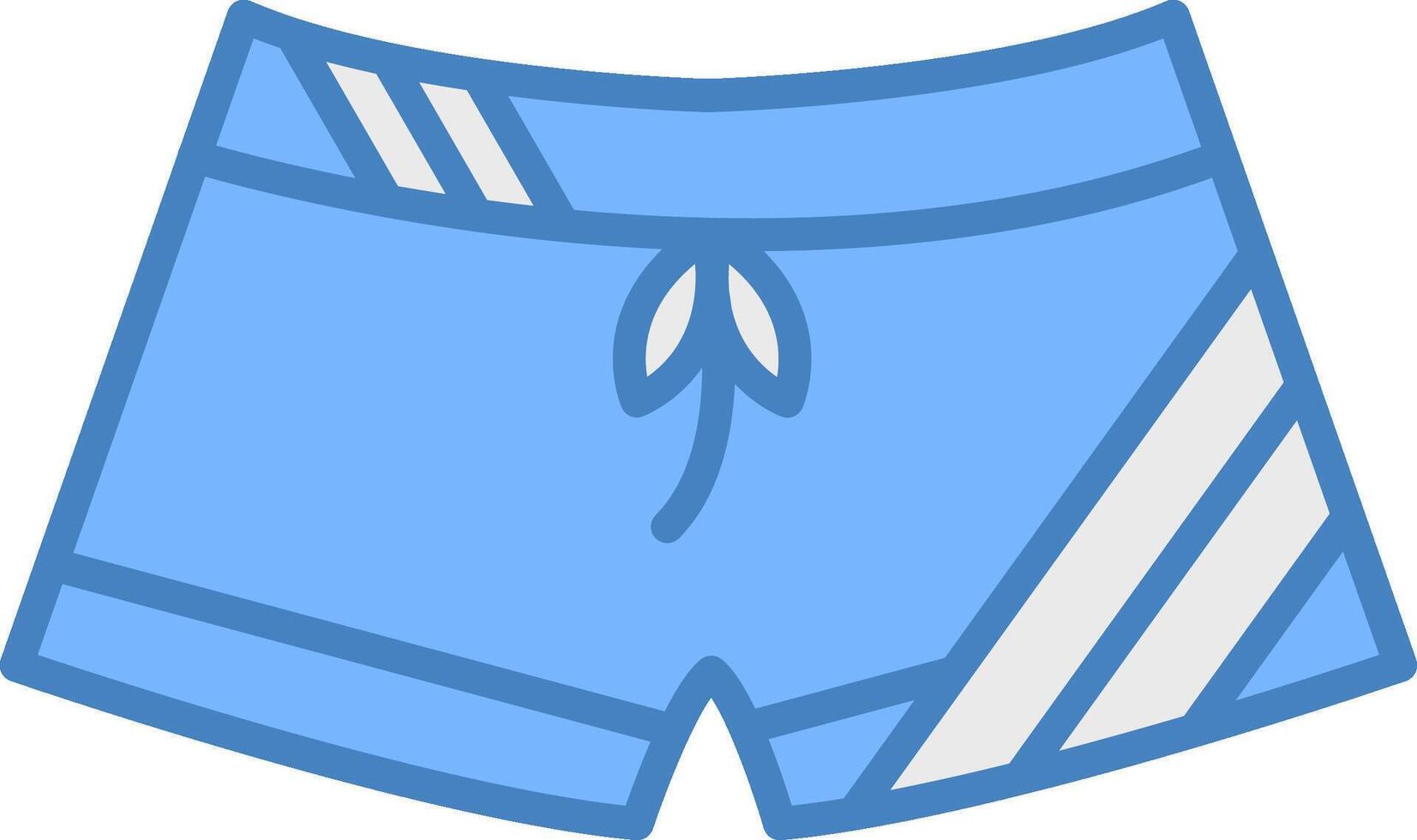 Short Line Filled Blue Icon vector