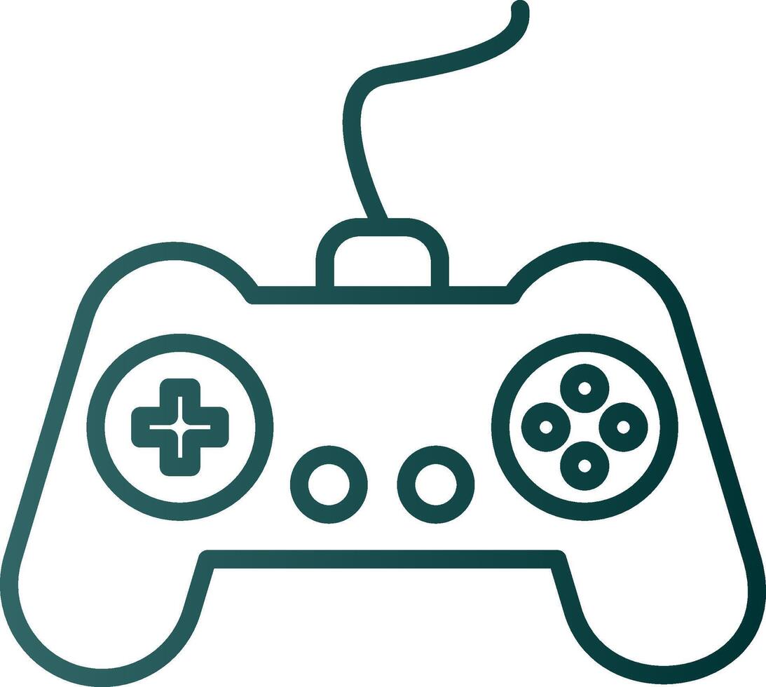 Gamer Line Gradient Icon vector