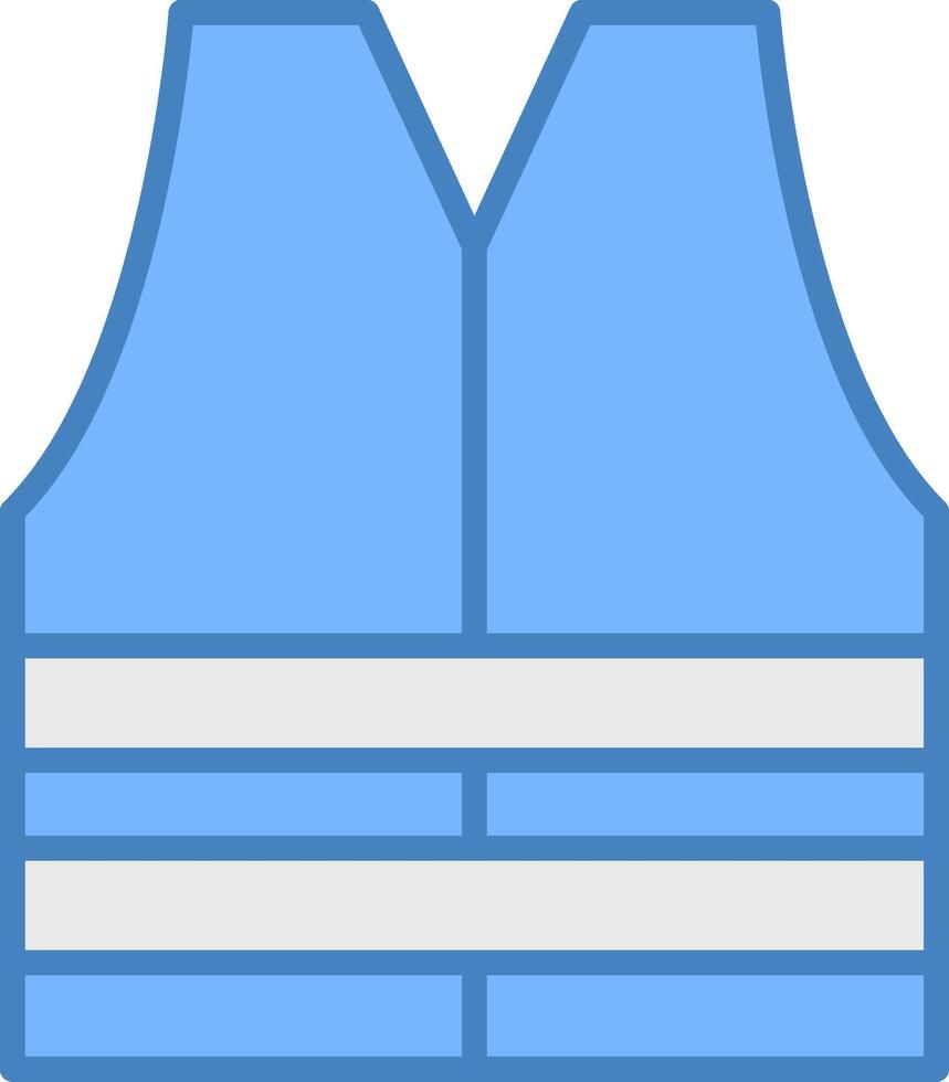 Sleeveless Line Filled Blue Icon vector