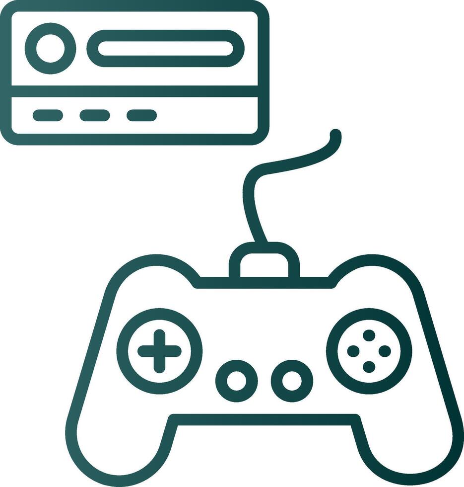 Gaming Console Line Gradient Icon vector
