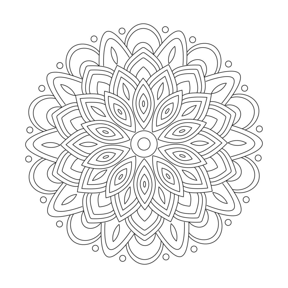 mandala Arte geométrico modelo floral diseño vector
