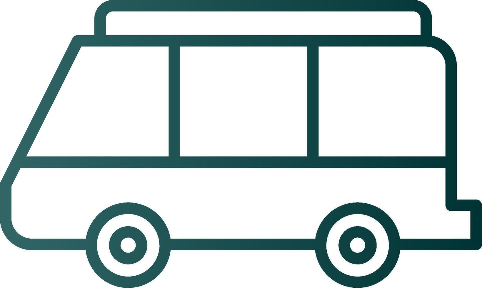Minibus Line Gradient Icon vector