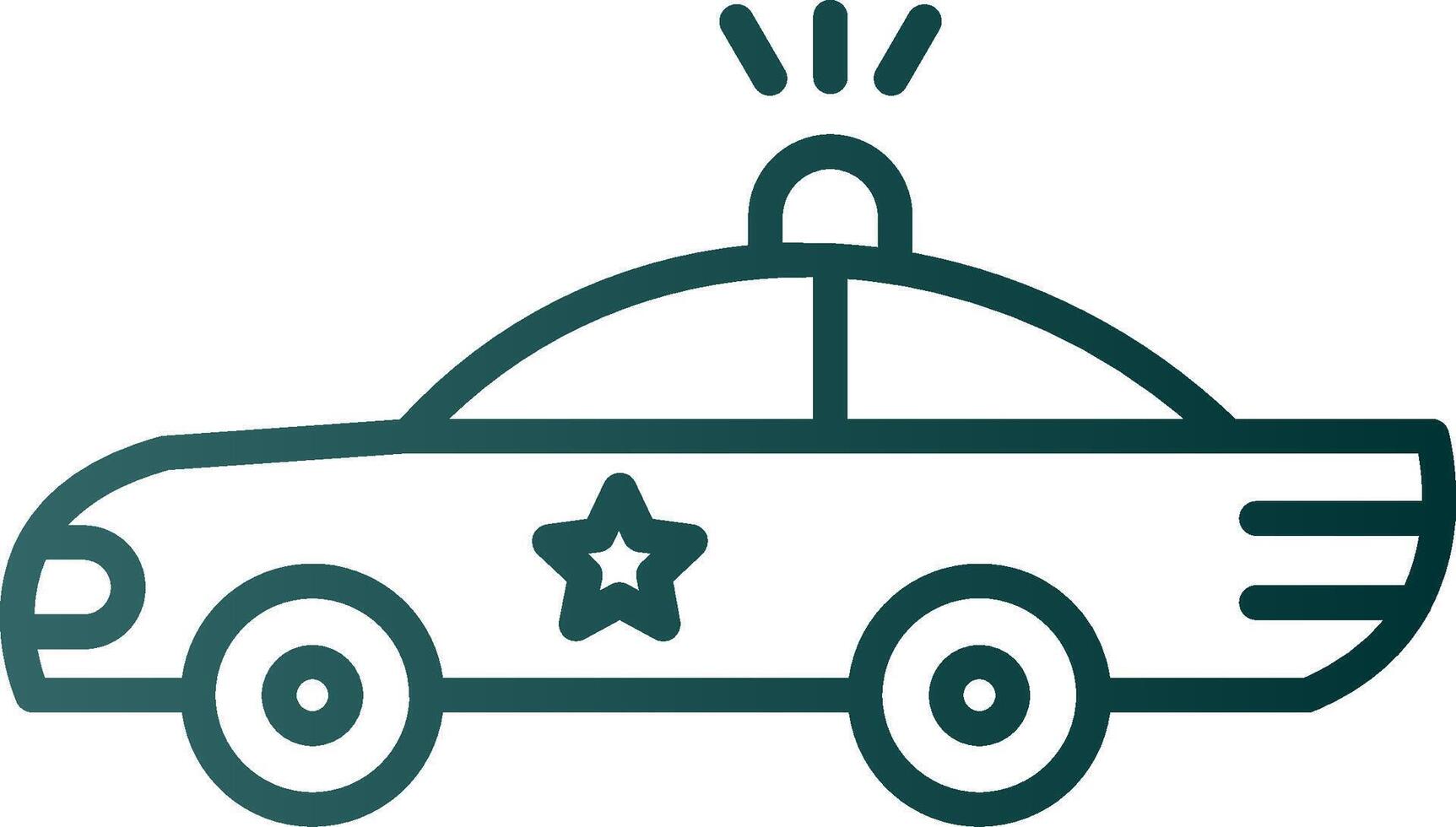 Police Car Line Gradient Icon vector