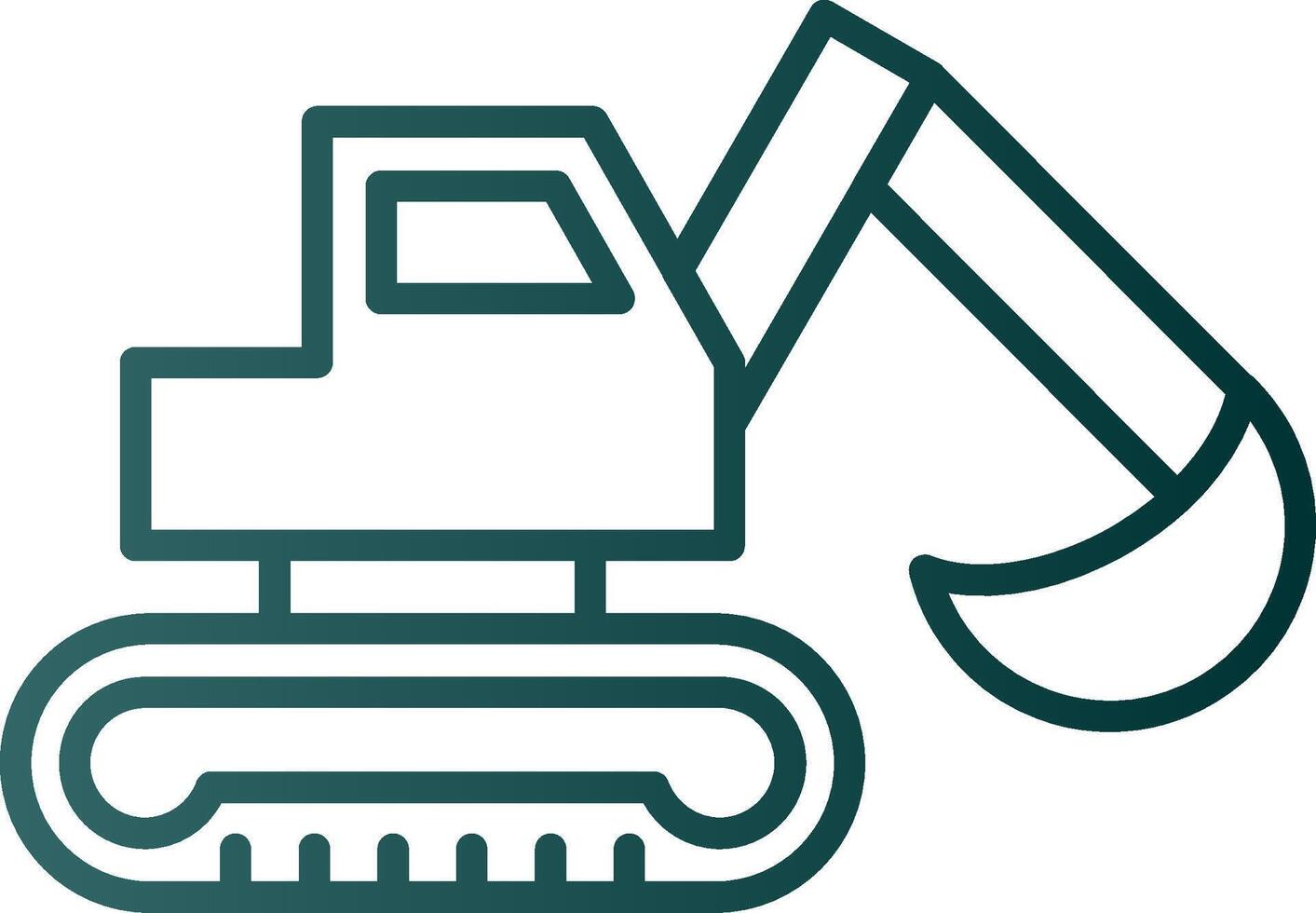 Digger Line Gradient Icon vector