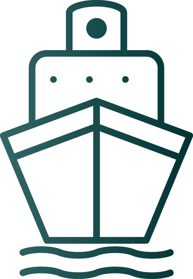 Boat Line Gradient Icon vector