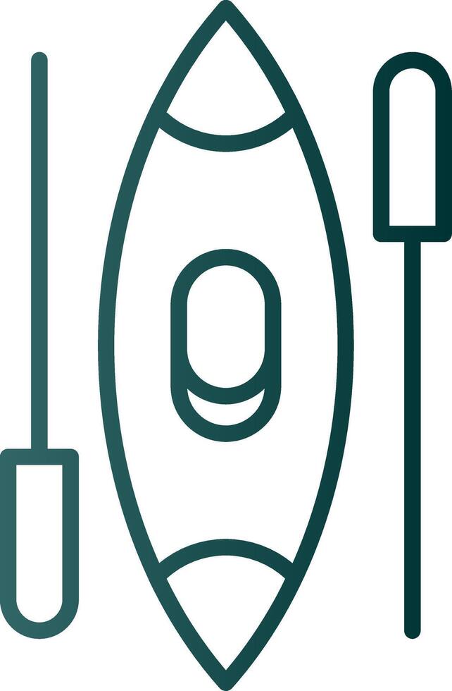 Canoe Line Gradient Icon vector