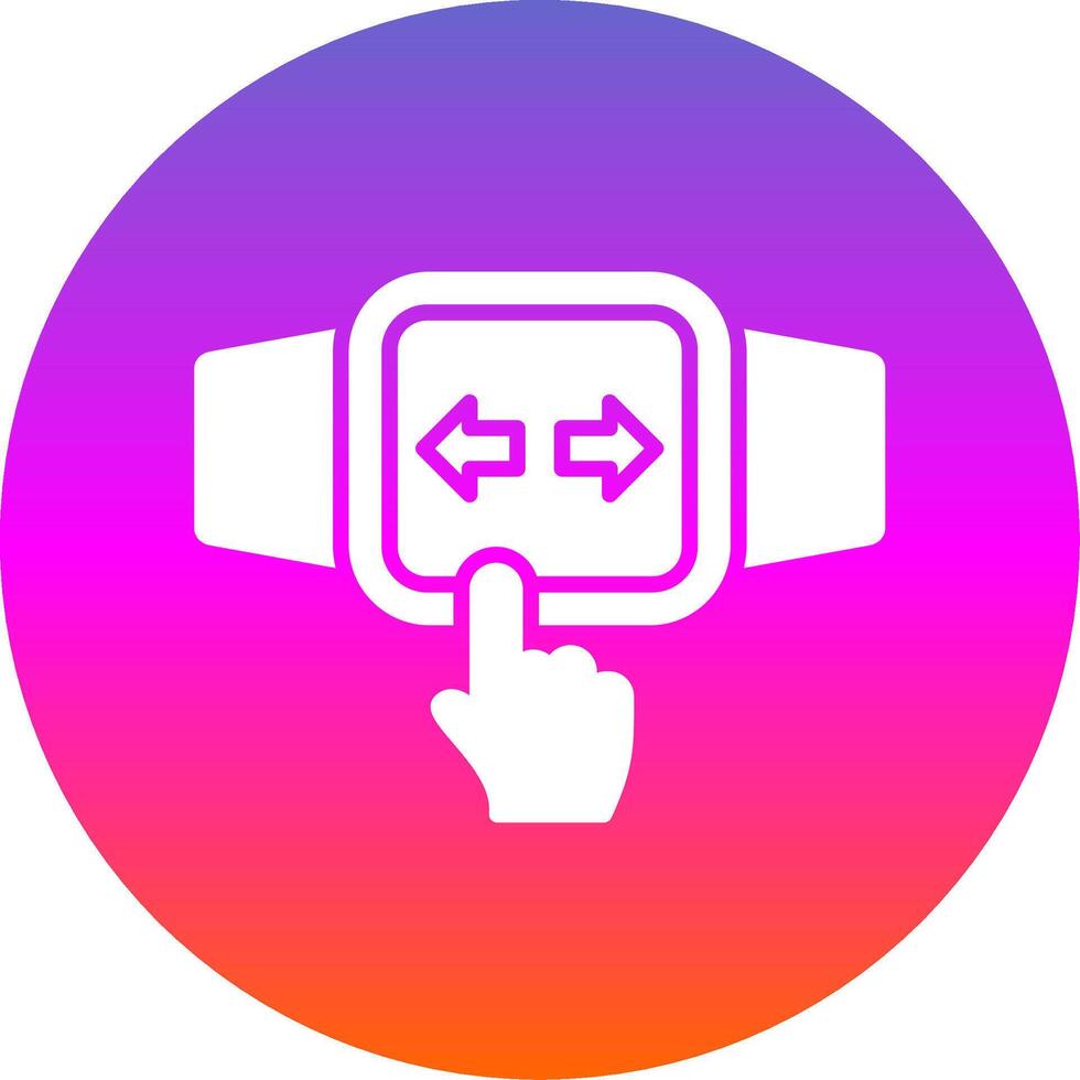 Touchscreen Glyph Gradient Circle Icon Design vector