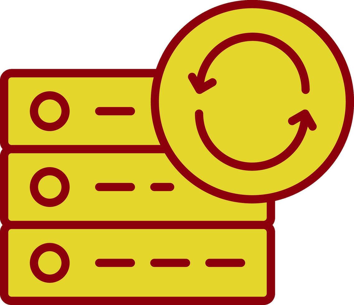 Data Synchronization Vintage Icon Design vector