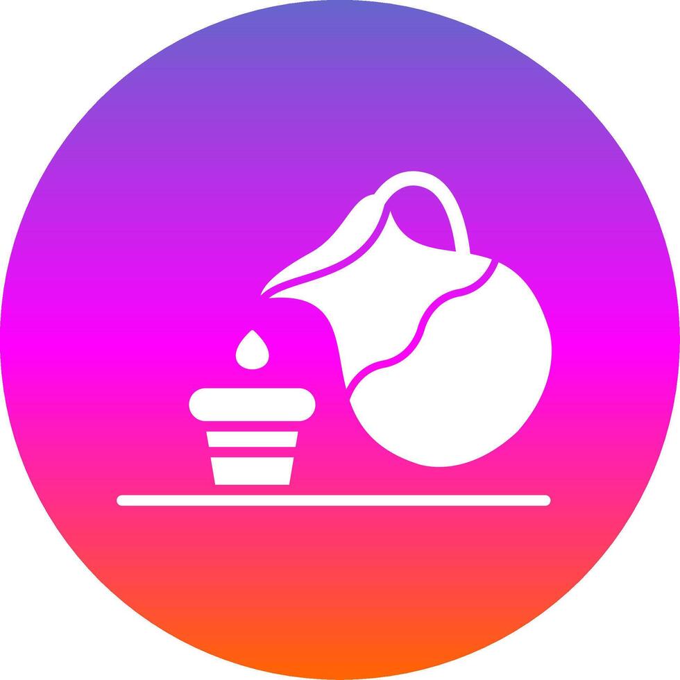 Water Jug Glyph Gradient Circle Icon Design vector