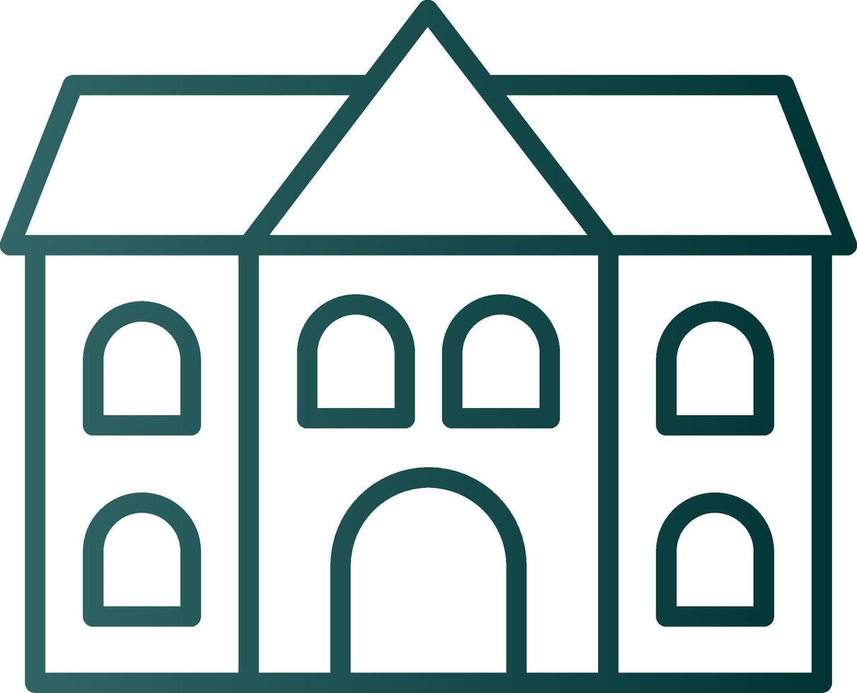 School Line Gradient Icon vector