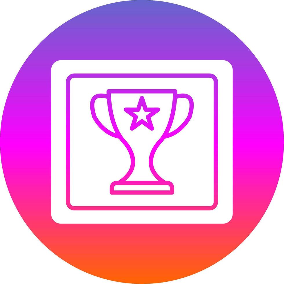 Frame Glyph Gradient Circle Icon Design vector