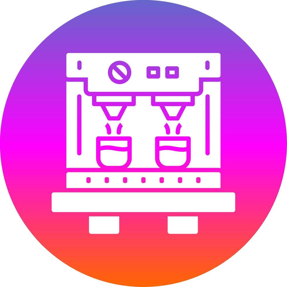 Coffee Machine Glyph Gradient Circle Icon Design vector