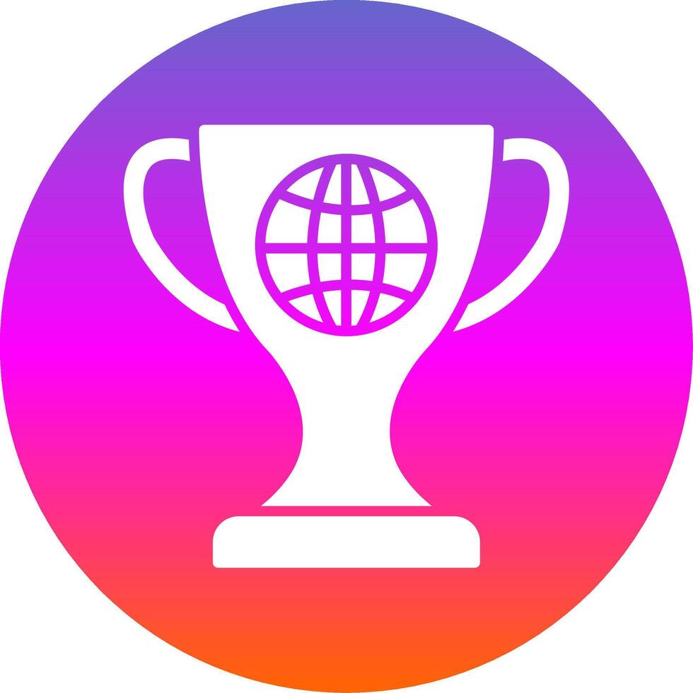 World Glyph Gradient Circle Icon Design vector