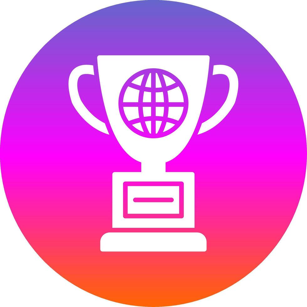 World Glyph Gradient Circle Icon Design vector
