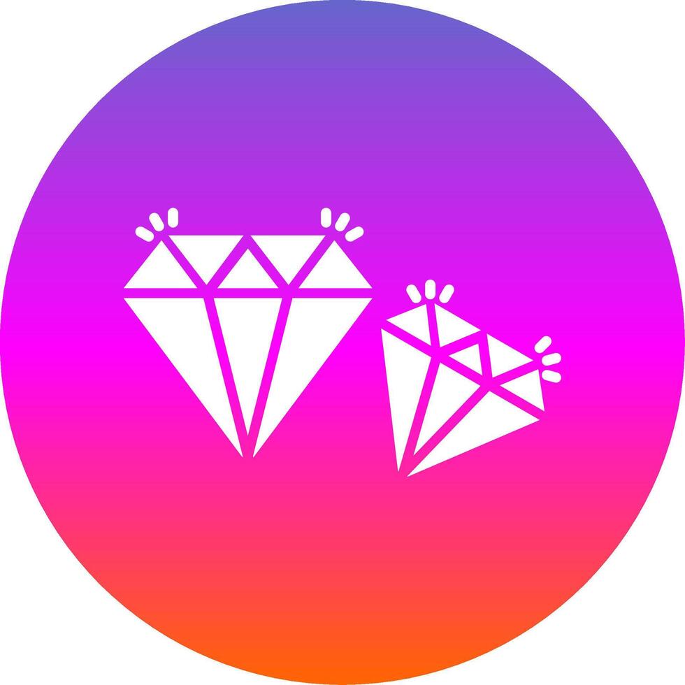 Diamond Glyph Gradient Circle Icon Design vector