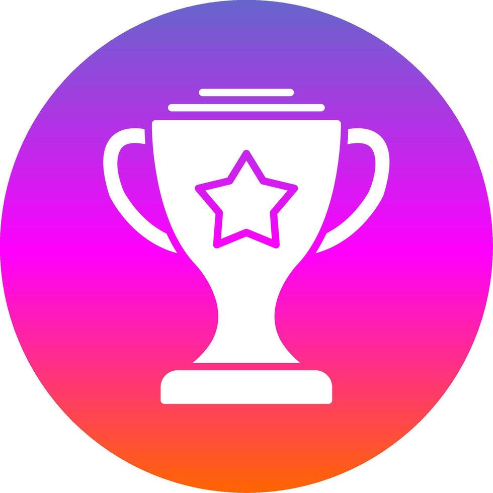 Trophy Glyph Gradient Circle Icon Design vector