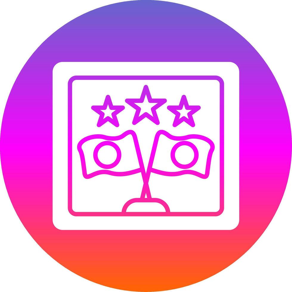 Frame Glyph Gradient Circle Icon Design vector